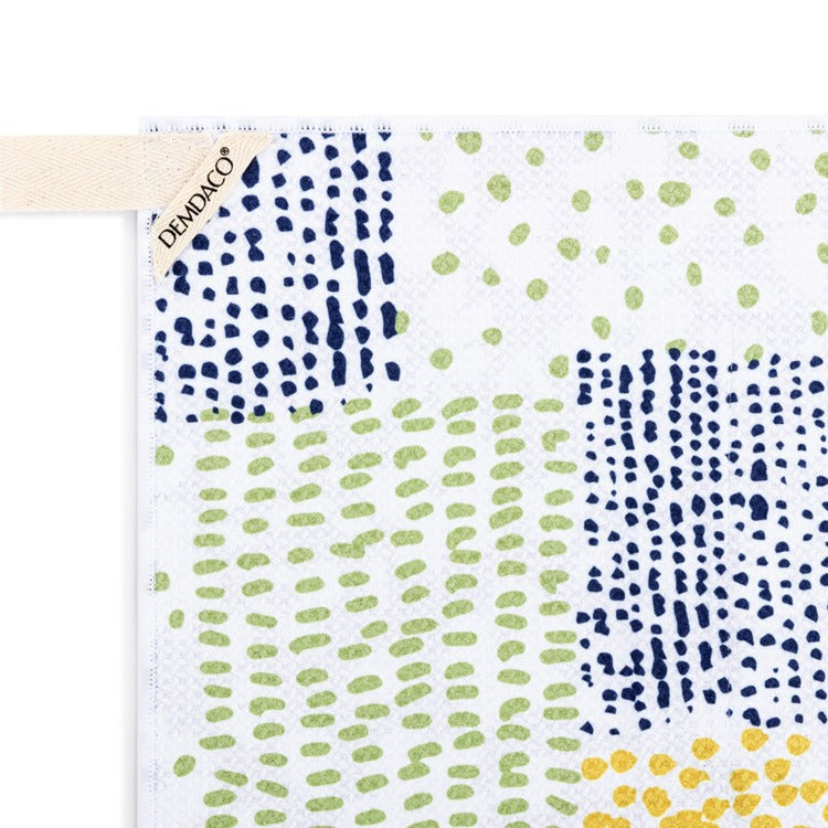 DEMDACO Navy Floral Absorbent Half Apron - 27x20in