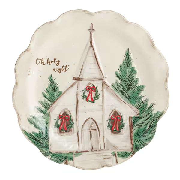 MUD PIE NATIVITY CHURCH PLATTER