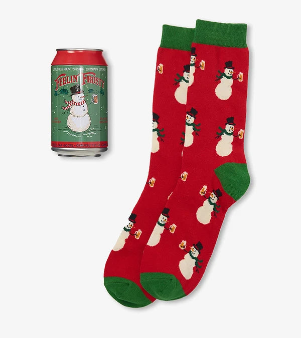 little BLUE HOUSE Men's Feeling Frosty Beer Can Socks