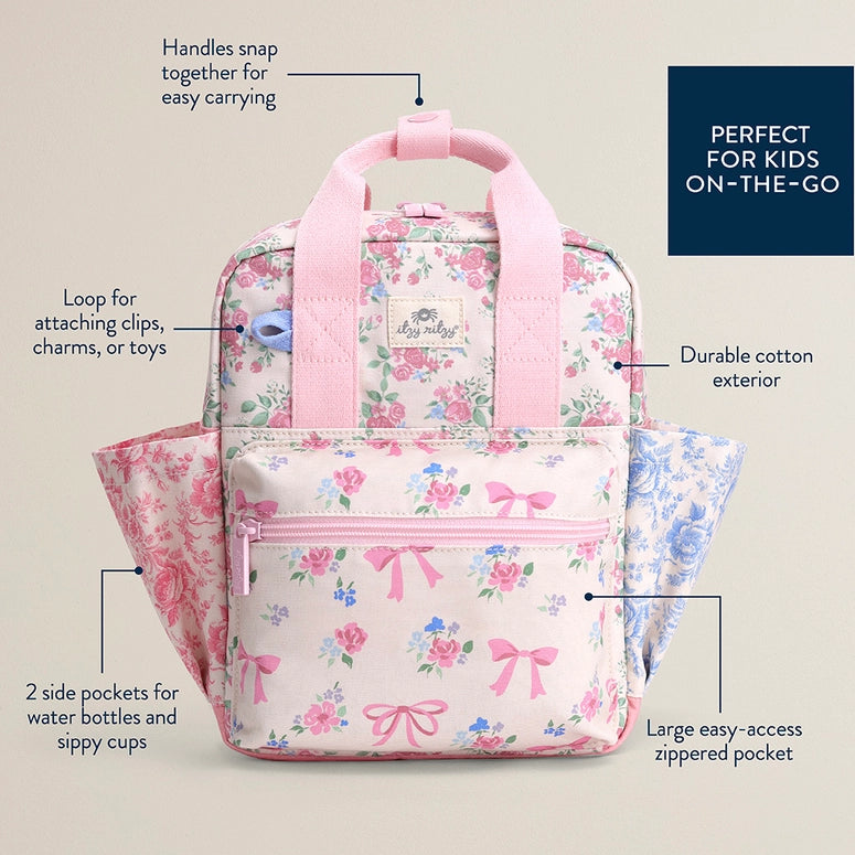 Itzy Ritzy Bitzy Backpack-Ribbons + Roses