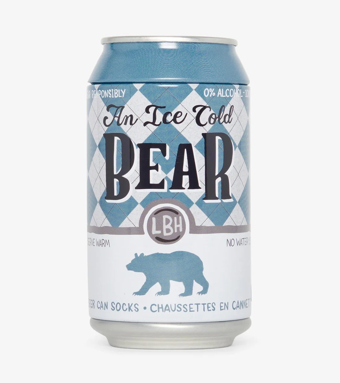 little BLUE HOUSE Ice Cold Bear Men's Beer Can Socks