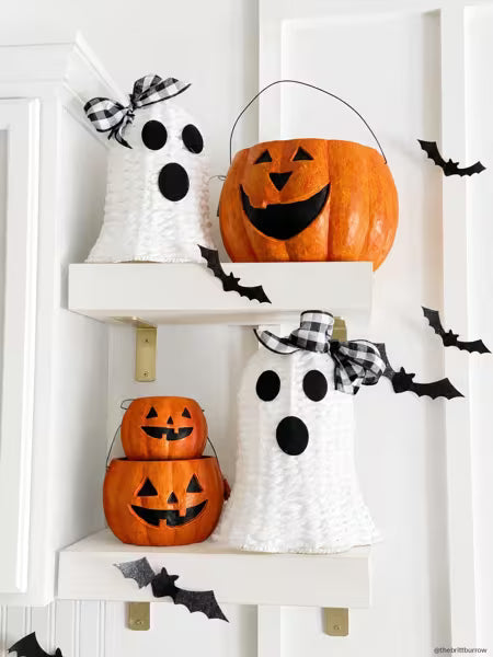 MUD PIE MACHE JACK-O-LANTERN TREAT BUCKETS