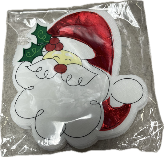 Santa Die Cut Beverage Napkins