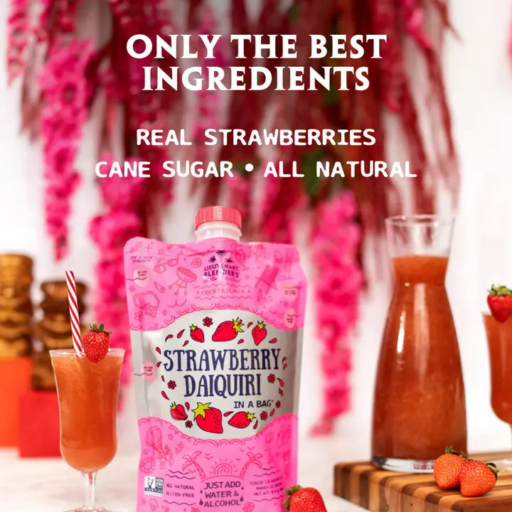 Lieutenant Blender's Strawberry Daiquiri in A Bag Cocktail/Mocktail Slushie Mixer