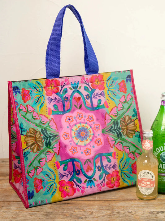 Natural Life Insulated Cooler Tote-Neon Pink Floral