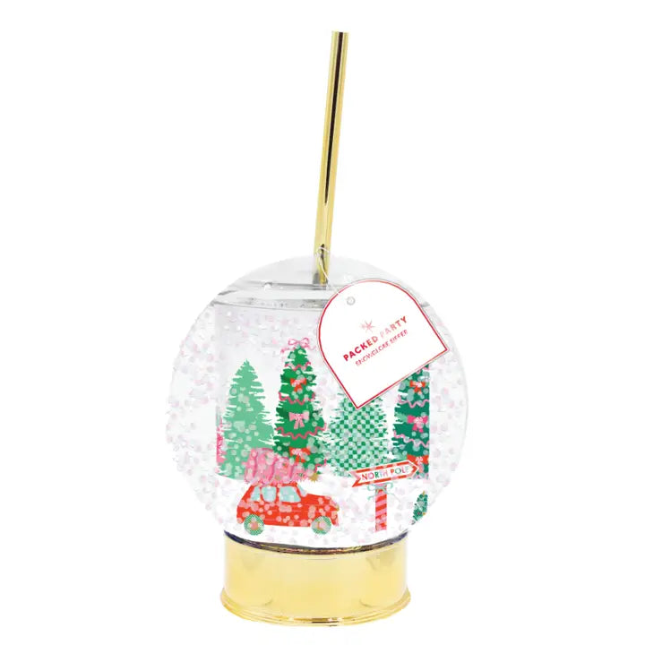 Let It Snow Globe Sipper Novelty Cup