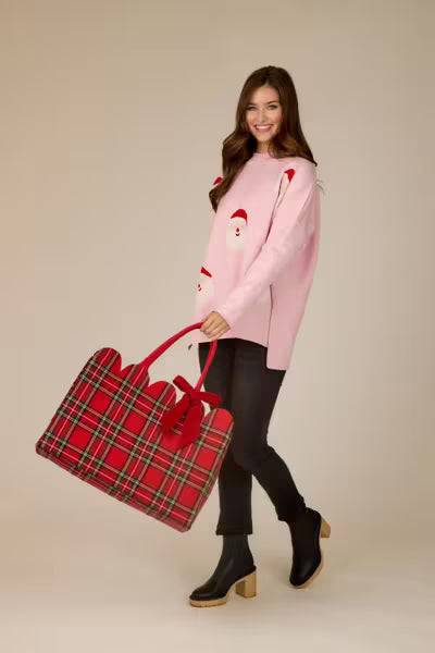 MUD PIE HOLIDAY JACQUARD ONE SIZE SWEATER