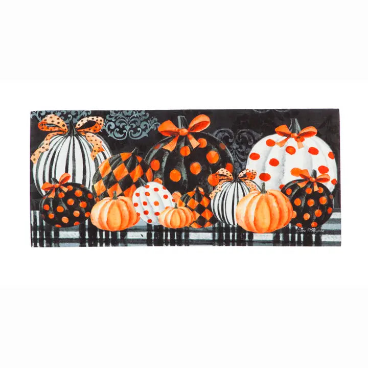 Evergreen Enterprises Elegant Patterned Pumpkins Sassafras Switch Mat