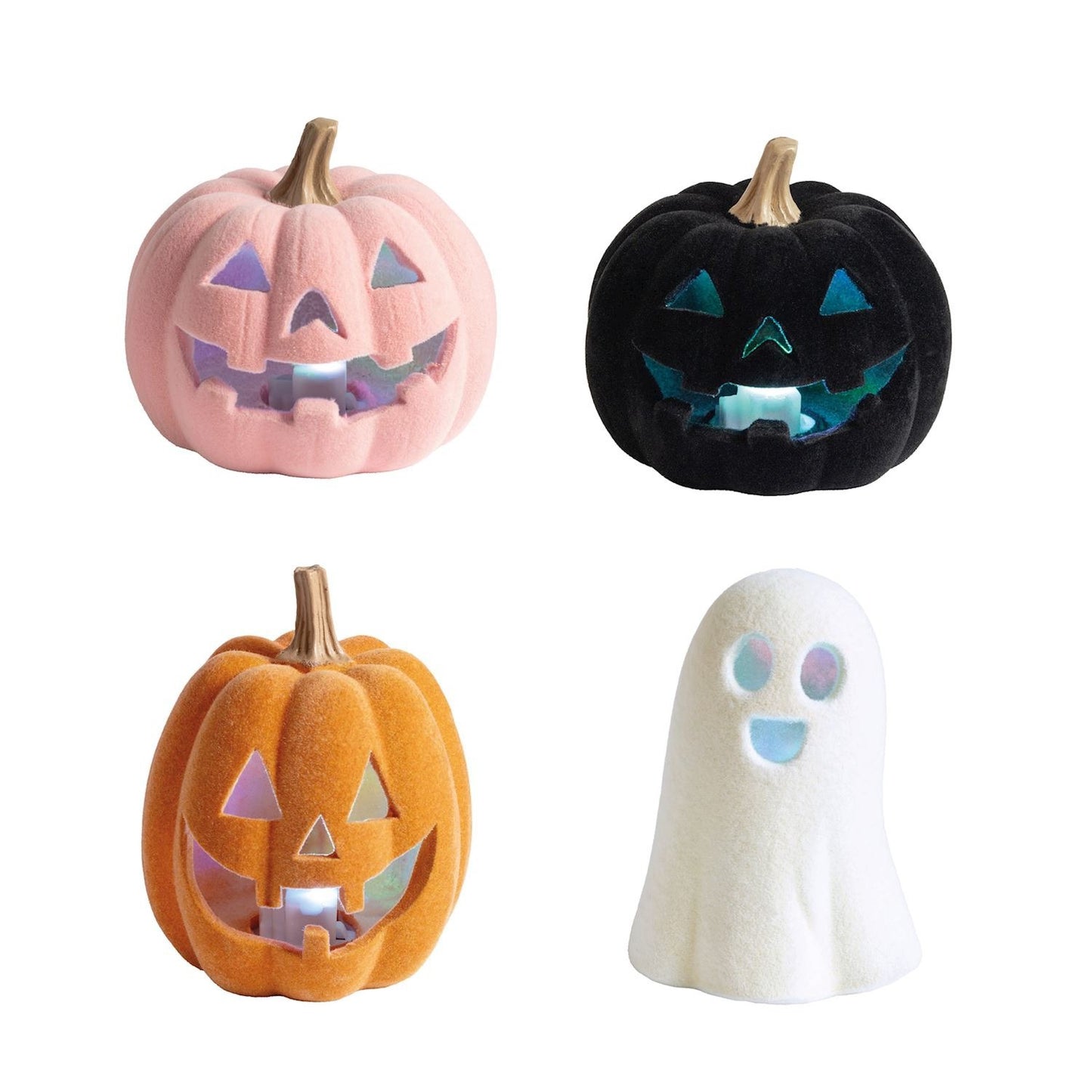 MUD PIE Light-Up Flocked Halloween Sitters