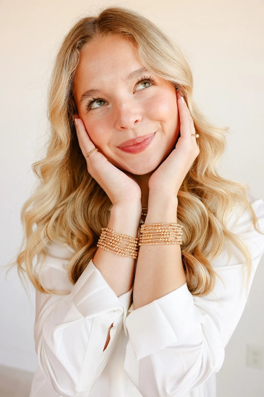 Beaded Blondes Scottie Bracelet in Gold