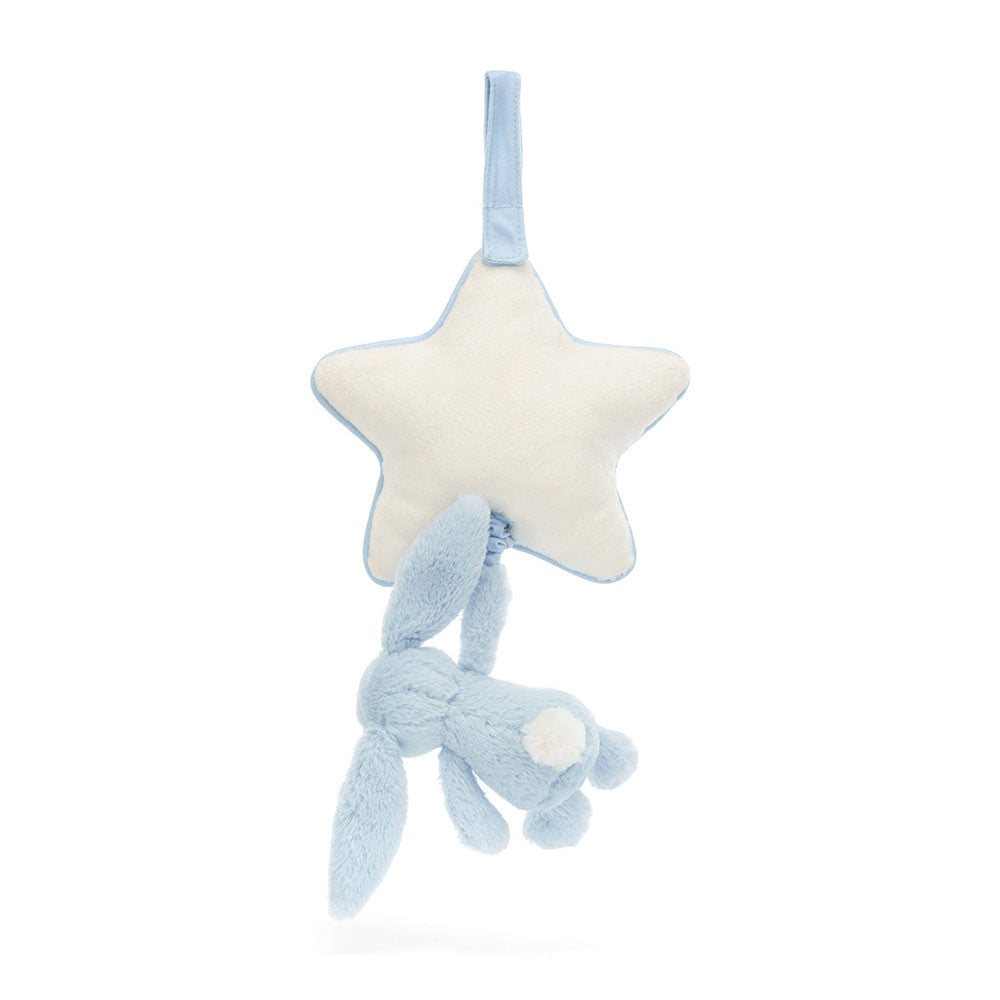 Jellycat Bashful Bunny Musical Pull-Baby Blue