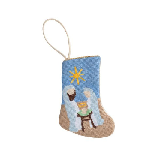MUD PIE NATIVITY NEEDLEPOINT STOCKING