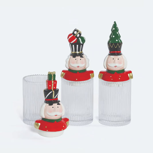 ONE HUNDRED 80 DEGREES Nutcracker Ceramic/Glass Canister