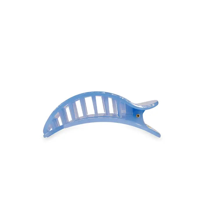 Teleties Flat Round Hair Clip | Small | Blue Lagoon