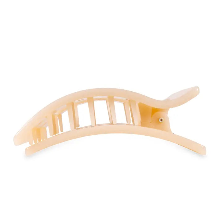 Teleties Flat Rectangle Hair Clip | Large | Almond Beige