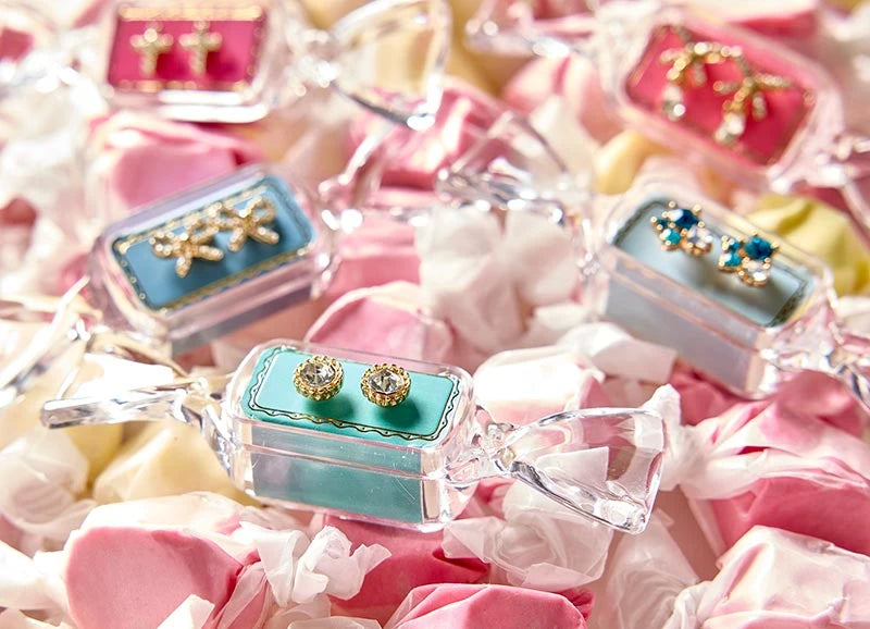 The Candy Dish Earrings - Aqua Blue