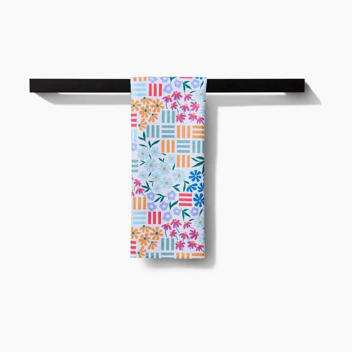 Geometry Floral Garden Tea Towel