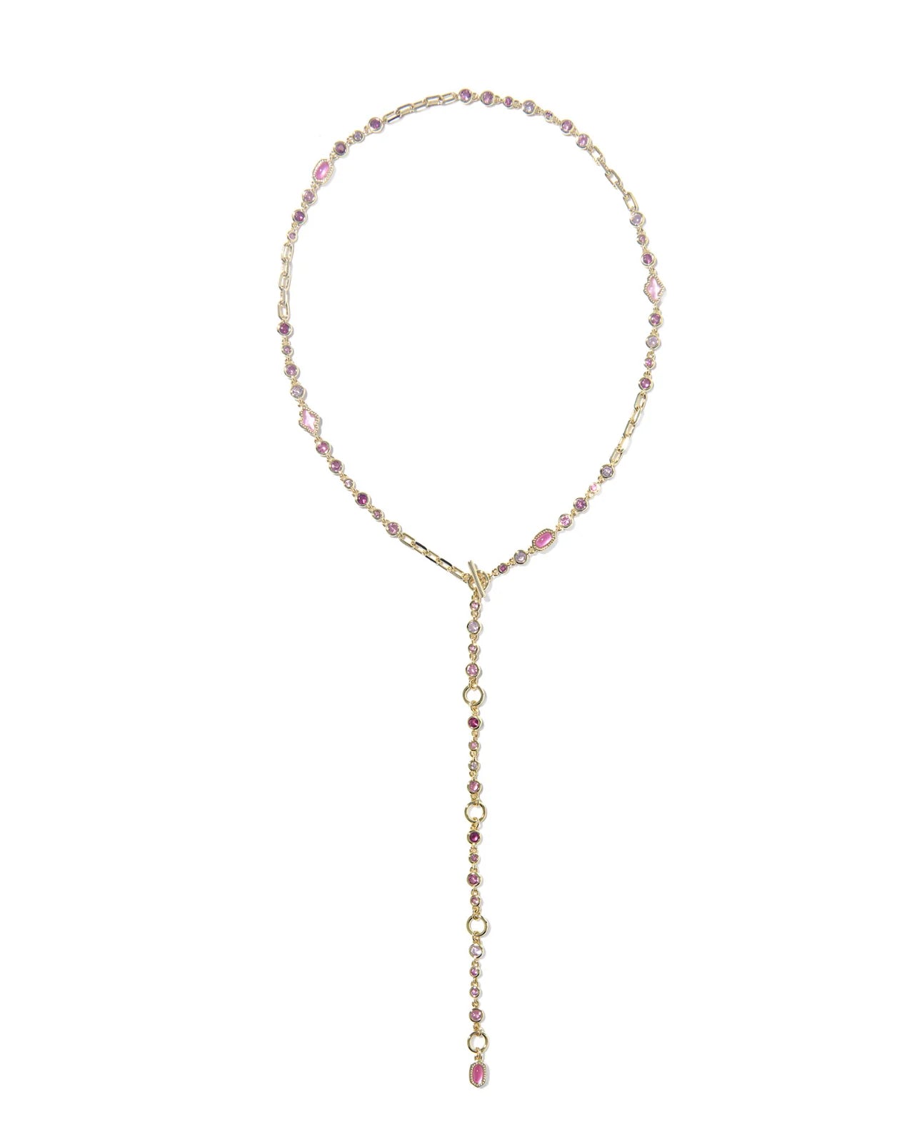 KENDRA SCOTT MINI ELISA ABBIE STRAND NECKLACE GOLD PINK MIX