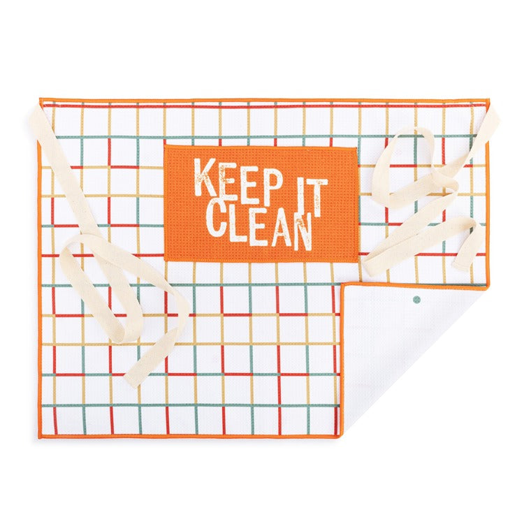 DEMDACO Keep It Clean Absorbent Half Apron - 27x20in