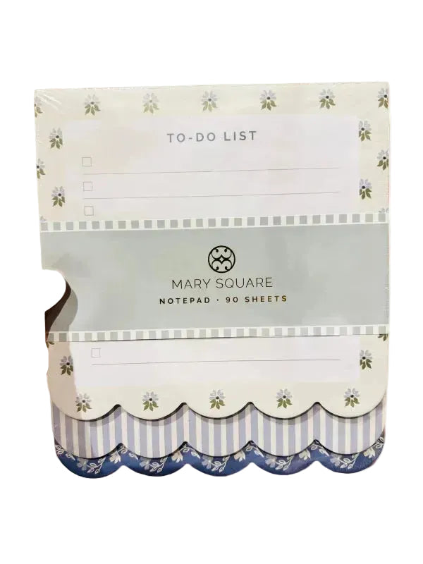 Mary Square 3-Tier Notepad-Petite Floral Stripe