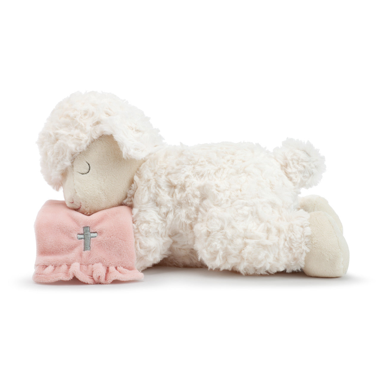 Demdaco Pink Goodnight Prayer Mechanical Lamb