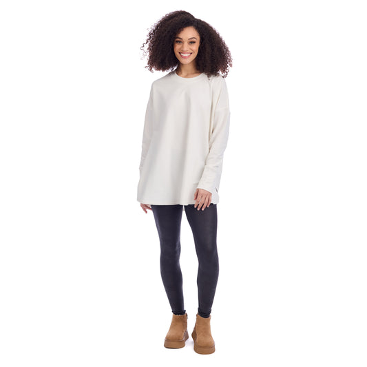 MUD PIE LIBBA SWING HEM TOP-LIGHT BEIGE