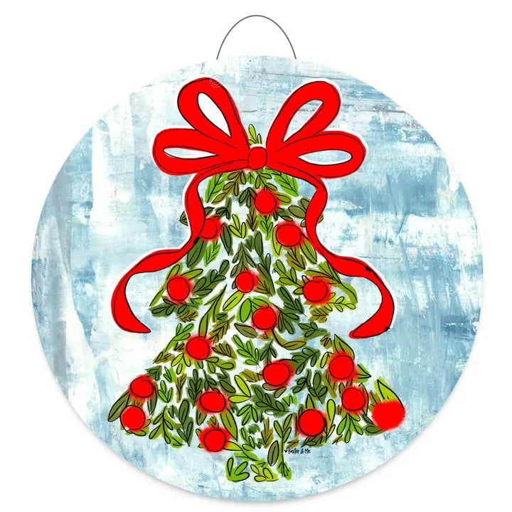 Baxter & Me Holly Berry Christmas Tree Door Hanger