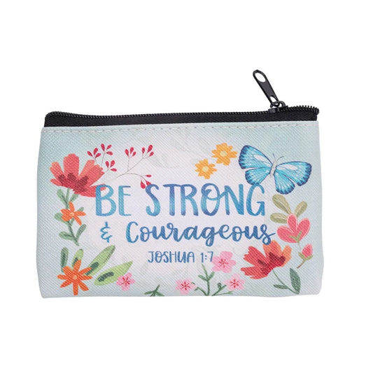 COIN PURSE: STRONG & COURAGEOUS, JOSHUA 1:3
