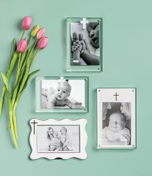 MUD PIE ENAMEL CROSS FRAME
