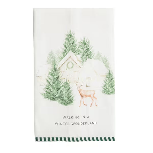 MUD PIE HOUSE STRIPE HEM TOWEL