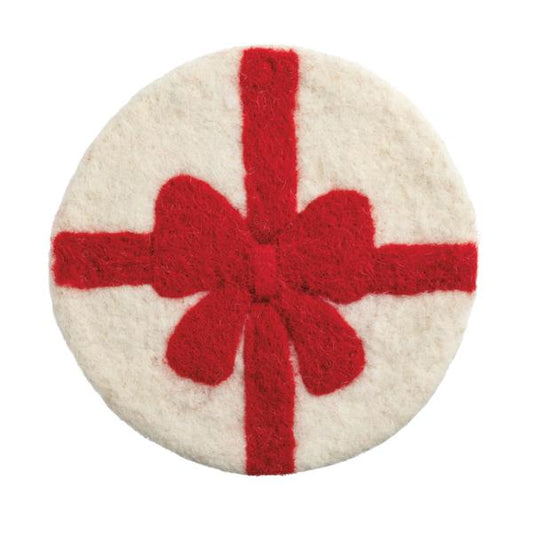 MUD PIE BOW FELTED TRIVET