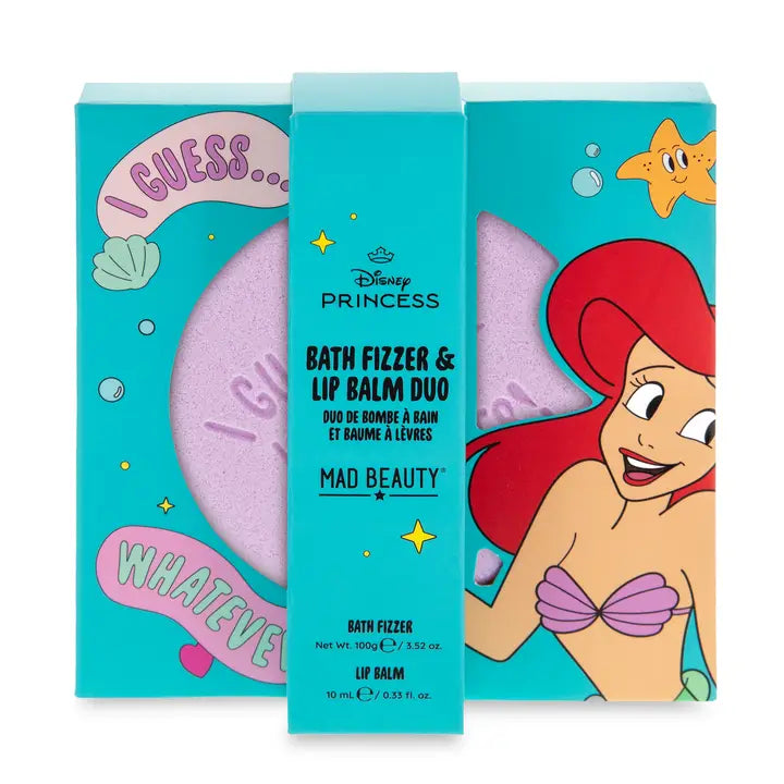 Mad Beauty Princess Express Yourself Fizzer & Lip Balm - Ariel