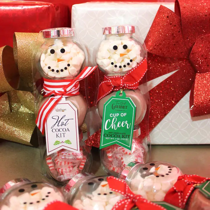 3 Stack Glass Jar - Snowman Cocoa Set