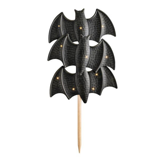 MUD PIE BATS LIGHT UP YARD STAKE