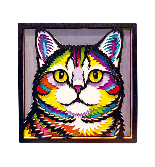 SPLAT PLANET WOODEN CAT ART CRAFT KIT