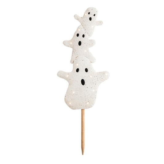 MUD PIE GHOSTS LIGHT UP YARD STAKE