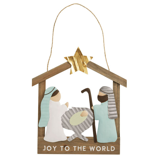 Mud Pie Nativity Door Hanger