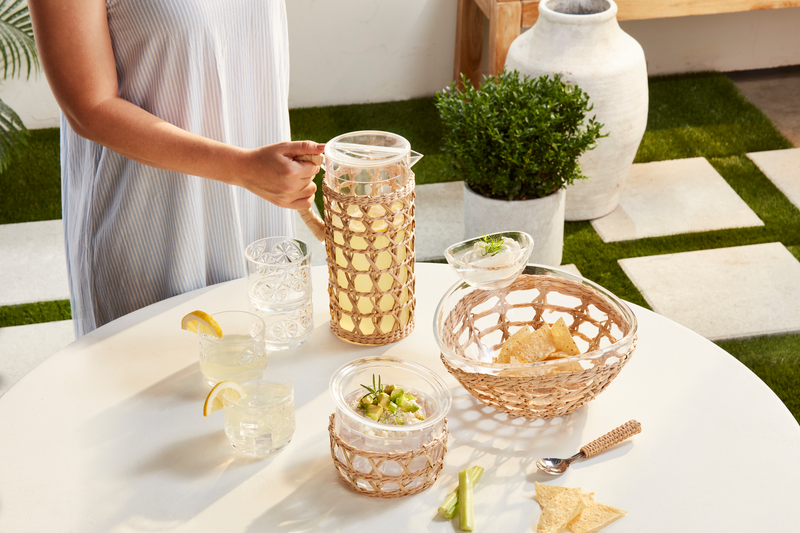 MUD PIE WOVEN ACRYLIC CHILLER BOWL SET