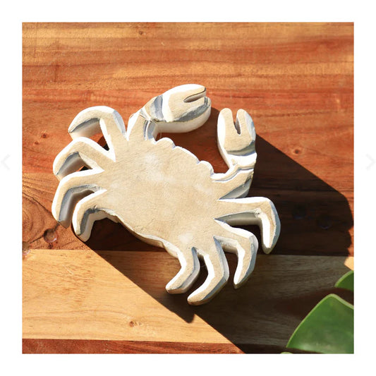 Pd HOME 7.3″ CARVED WOOD CRAB