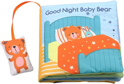 Bebe Mondo Teddy Bear Cloth Book Soft Baby Activity Books-Good night beer