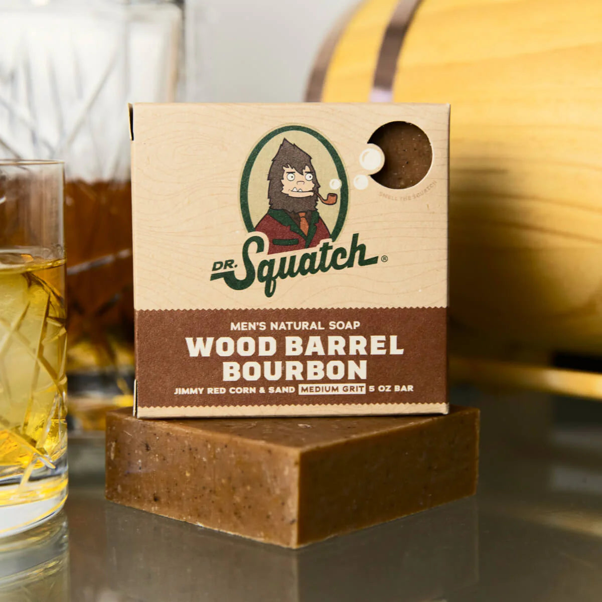 Dr. Squatch Bar Soap WOOD BARREL BOURBON