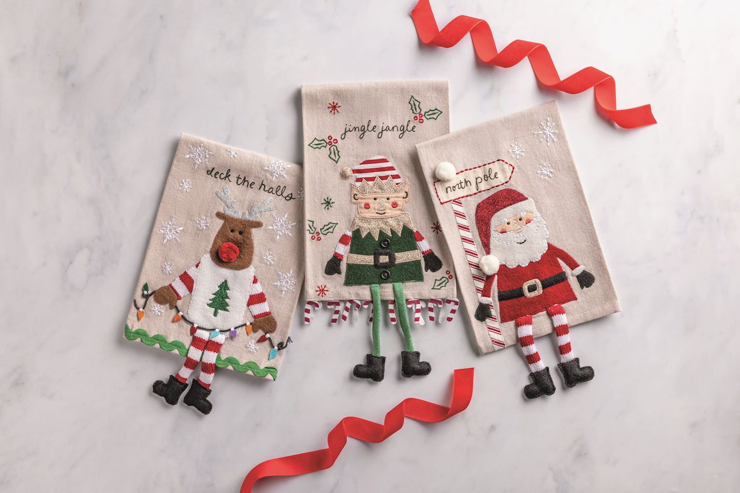 MUD PIE ELF DANGLE LEG TOWEL