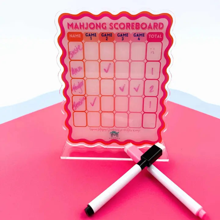 My Fair Mahjong Scoreboard-Pink/Orange