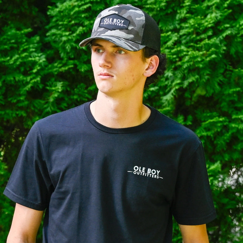 Ole Boy Black Camo Classic Logo Patch Hat