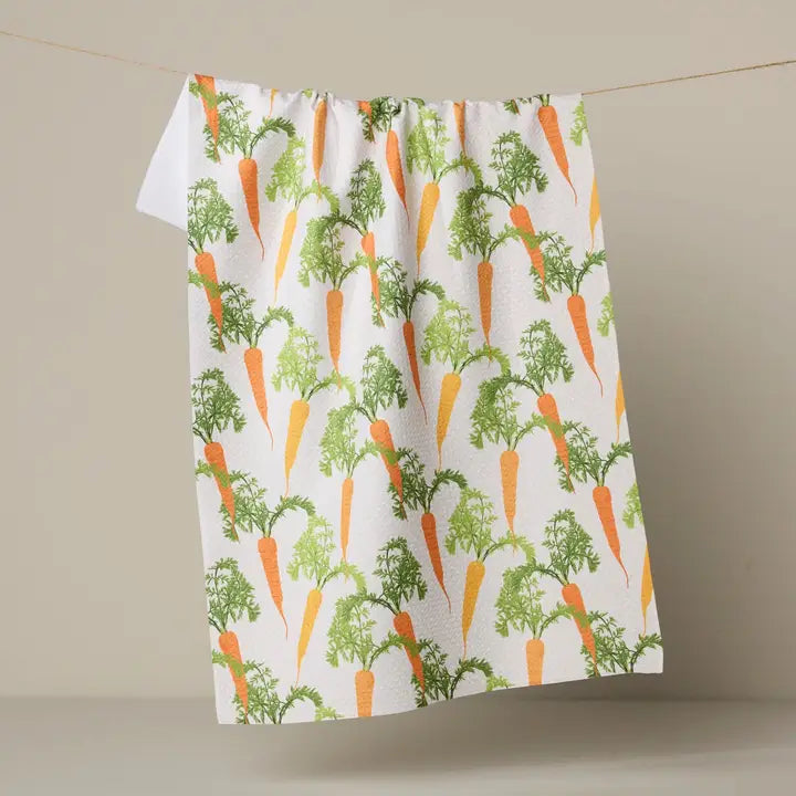 Geometry Happy Carrots Tea Towel