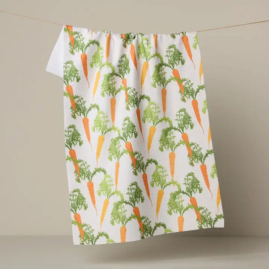 Geometry Happy Carrots Tea Towel