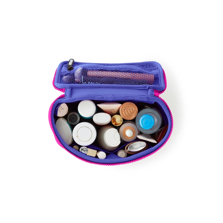 Kusshi Small Makeup Train Case-Pink/Indigo