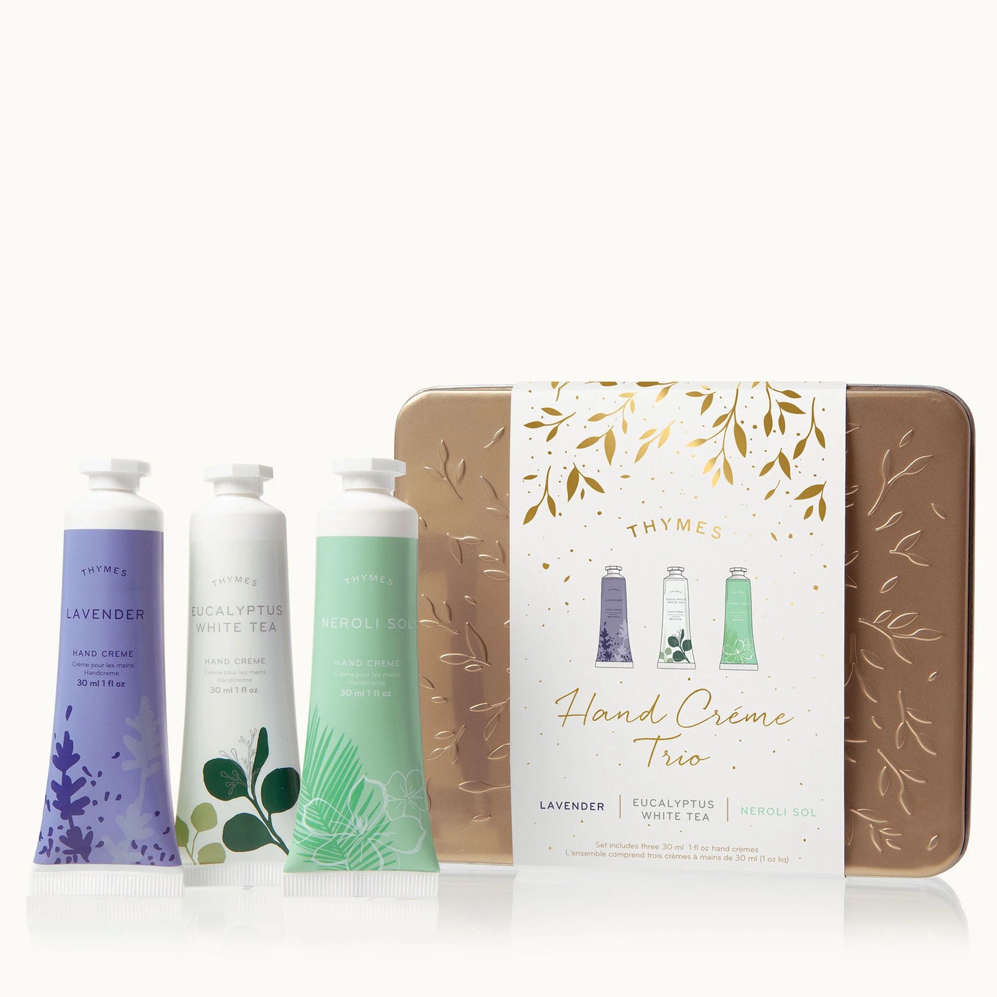 Thymes Lavender, Eucalyptus White Tea & Neroli Sol Hand Cream Trio