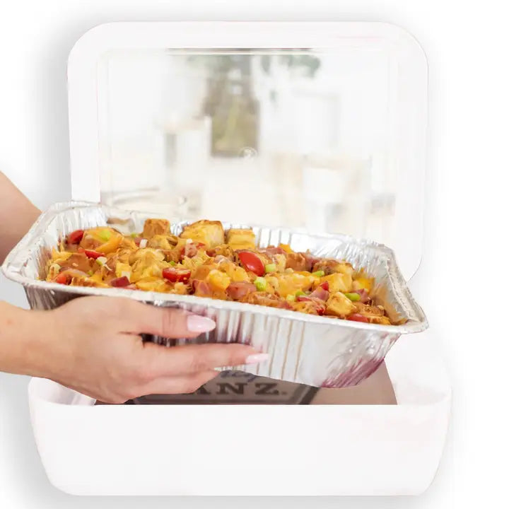 Fancy Panz Premium Set - Pan Frame w/ Lid & Hot or Cold Gel Pack -White