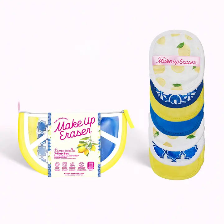The Original MakeUp Eraser Limoncello 7-Day Set & Makeup Bag Gift Set